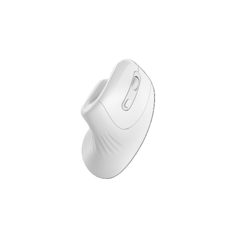 Mouse ottico verticale wireless Nilox Tech 2,4 Ghz 6 tasti silent click 3200 DPI bianco - NXMOEV03