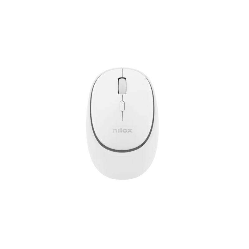 Mouse ottico wireless dual Nilox Tech ricaricabile tramite porta USB-C 1600 DPI 4 tasti - bianco - NXMDWS101