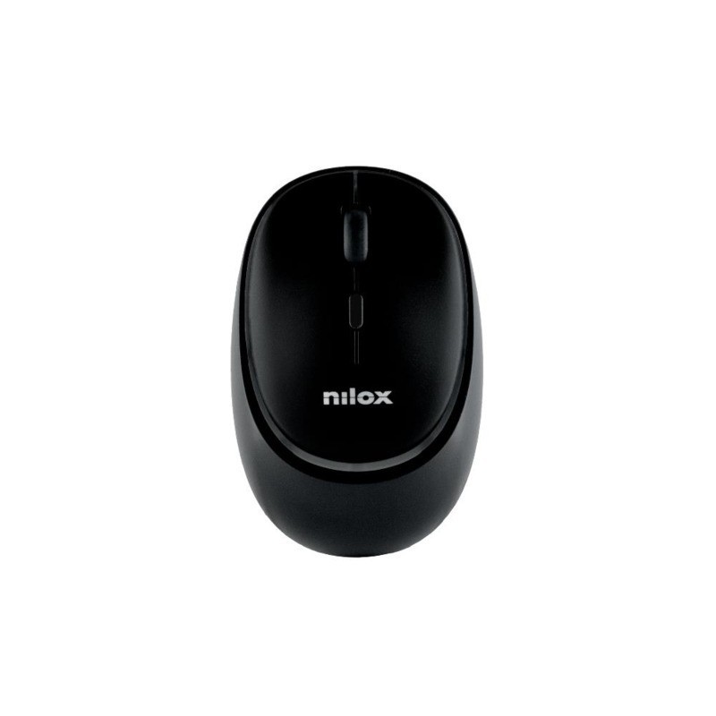 Mouse ottico wireless dual Nilox Tech ricaricabile tramite porta USB-C 1600 DPI 4 tasti - nero - NXMDWS102