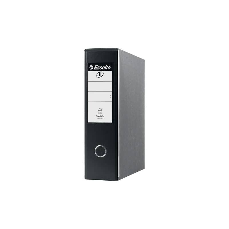 Registratore con custodia Esselte G53 Eurofile commerciale Dorso 8 cm cartone rivestito in PP nero vivida - 390753130