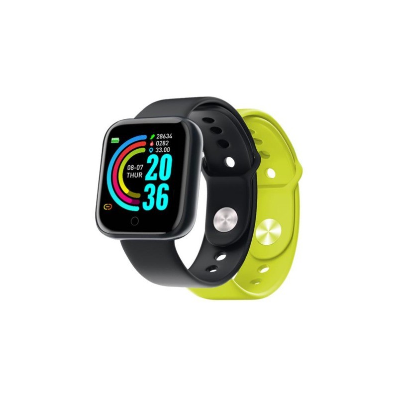 Smartwatch sportivo Nilox Trailband display 1,44" doppio cinturino giallo/nero - NXSWTRAILBANDYL