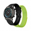Smartwatch sportivo Nilox Trailround display rotondo 1,39" doppio cinturino nylon e silicone - nero - NXSWTRAILROUND