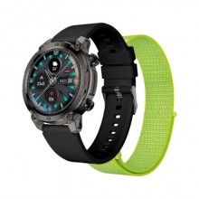 Smartwatch sportivo Nilox Trailround display rotondo 1,39" doppio cinturino nylon e silicone - nero - NXSWTRAILROUND