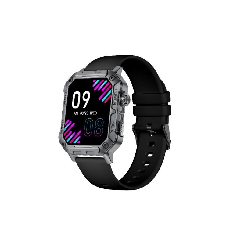 Smartwatch sportivo Nilox Trailwatch display 1,91" doppio cinturino nylon e silicone - nero - NXSWTRAILWATCH