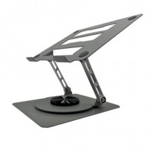Supporto girevole per laptop e tablet Nilox Tech fino 16" metallo colore grigio - NXSLR01