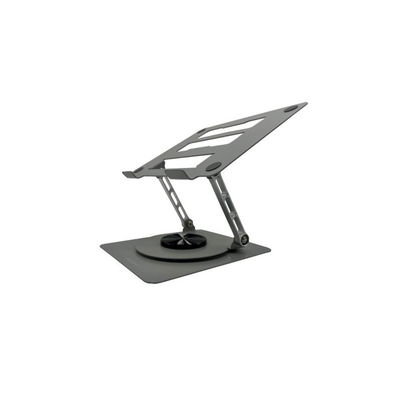 Supporto girevole per laptop e tablet Nilox Tech fino 16" metallo colore grigio - NXSLR01