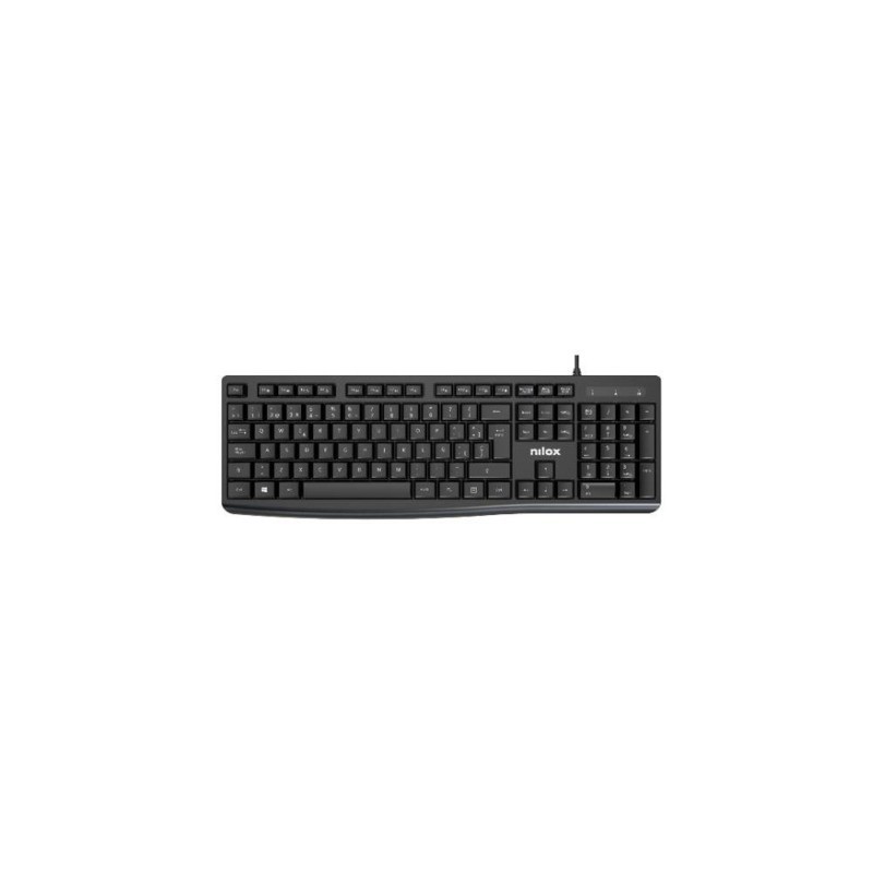 Tastiera con cavo Nilox Tech layout italiano USB 2.0 cavo 150 cm colore nero NXKBIT000013
