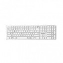 Tastiera wireless dual Nilox Tech compatibile MacOS ricaricabile via USB-C layout italiano colore bianco - NXKBWI1S