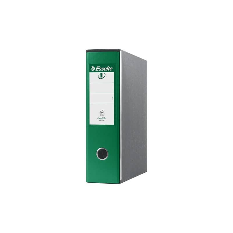 Registratori con custodia Esselte G53 Eurofile commerciale Dorso 8 cm cartone rivestito in PP verde - 390753180