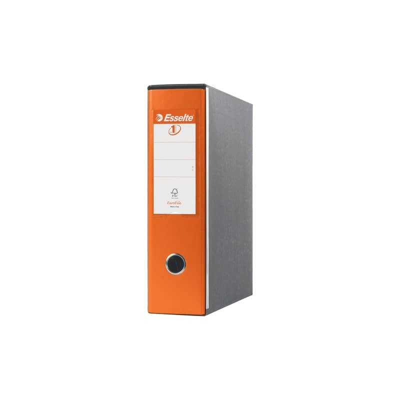 Registratori con custodia Esselte G53 Eurofile commerciale Dorso 8 cm cartone rivestito in PP arancione - 390753200