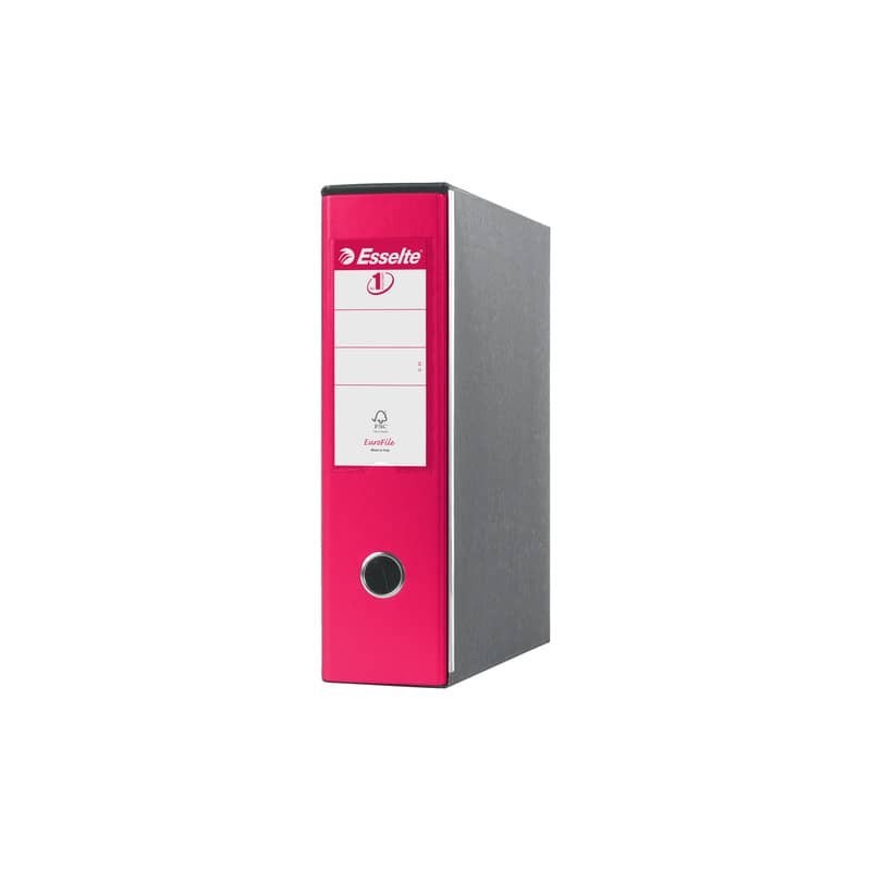 Registratori con custodia Esselte G53 Eurofile commerciale Dorso 8 cm cartone rivestito in PP fucsia - 390753900