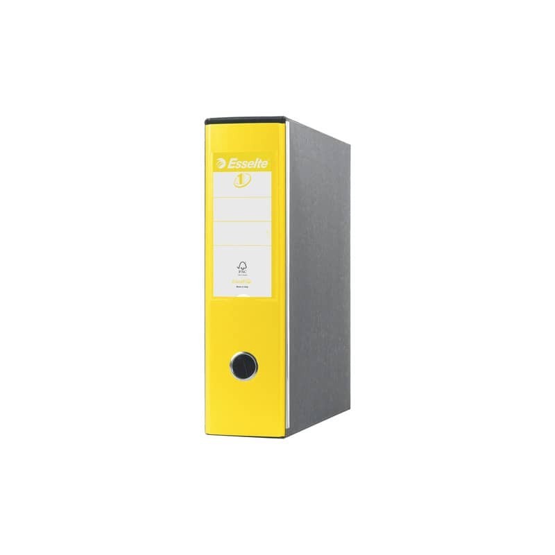 Registratore con custodia Esselte G53 Eurofile commerciale Dorso 8 cm cartone rivestito in PP giallo vivida 390753930