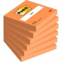 Foglietti Post-it® 100 fogli/blocchetto arancione 76x76 mm - conf. 6 pz - 7100172735