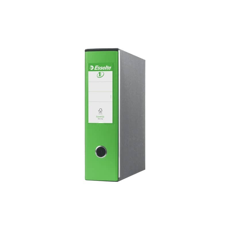 Registratori con custodia Esselte G53 Eurofile commerciale Dorso 8 cm cartone rivestito in PP verde vivida - 390753940
