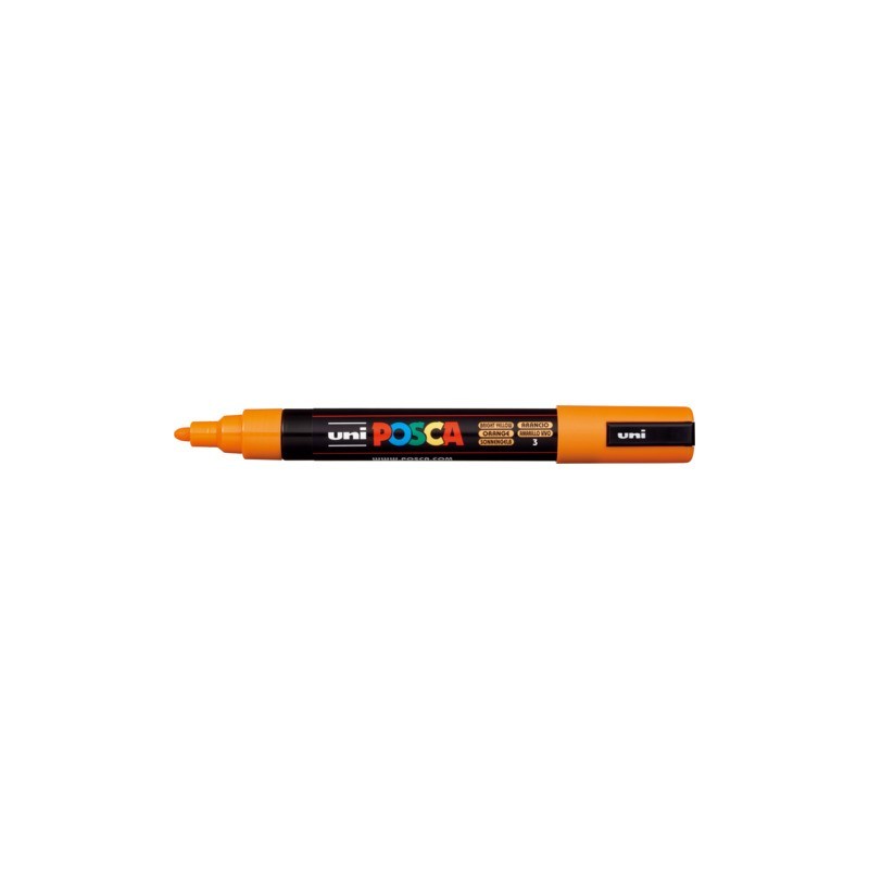 Marcatore a tempera POSCA Uni-Ball punta tonda 1,8-2,5 mm arancio M PC5M AR