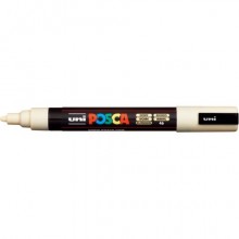 Marcatore a tempera POSCA Uni-Ball punta tonda 1,8-2,5 mm avorio M PC5M AV