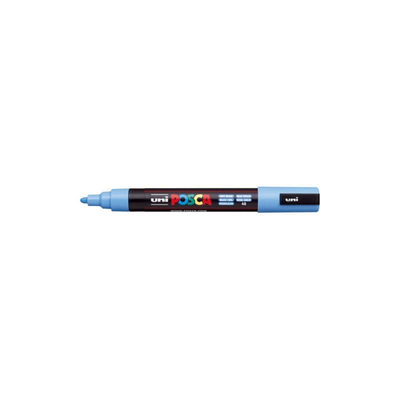 Marcatore a tempera POSCA Uni-Ball punta tonda 1,8-2,5 mm blu cielo M PC5M BC