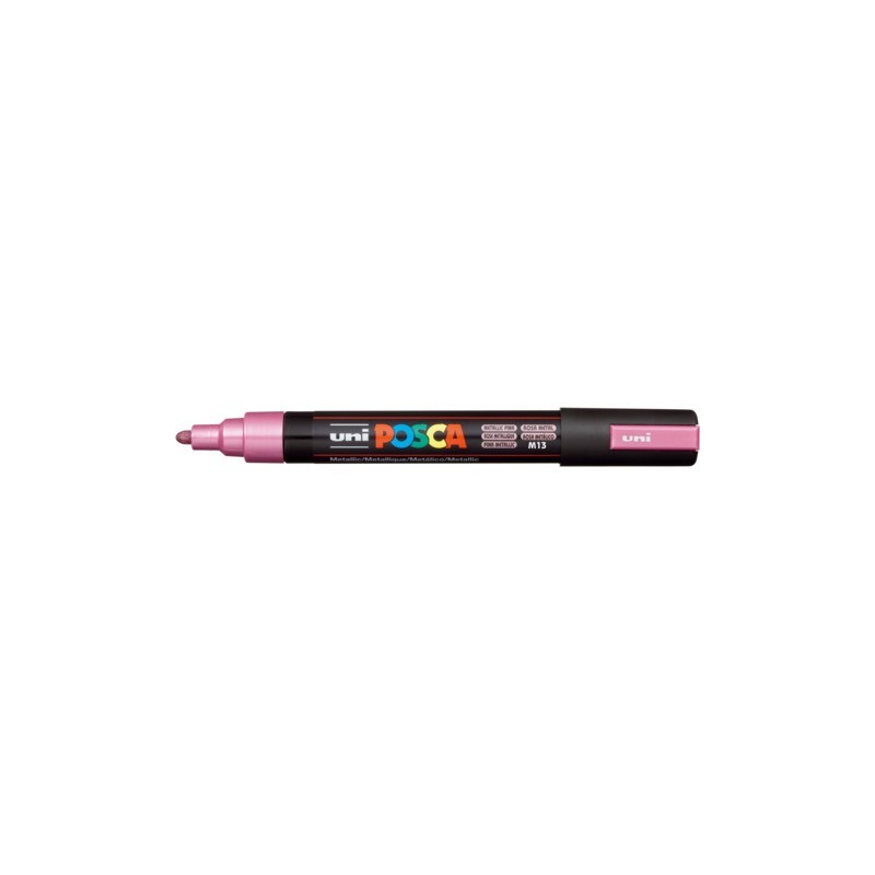 Marcatore a tempera POSCA Uni-Ball punta tonda 1,8-2,5 mm rosa metal M PC5M RAM