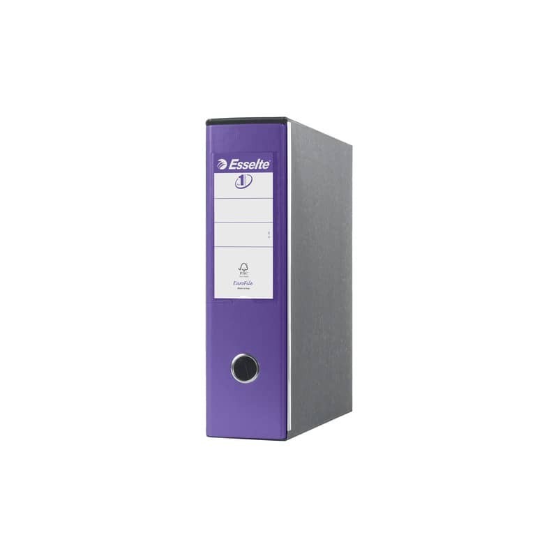 Registratori con custodia Esselte G53 Eurofile commerciale Dorso 8 cm cartone rivestito in PP lilla - 390753950