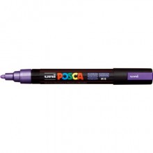Marcatore a tempera POSCA Uni-Ball punta tonda 1,8-2,5 mm viola metal M PC5M VIM