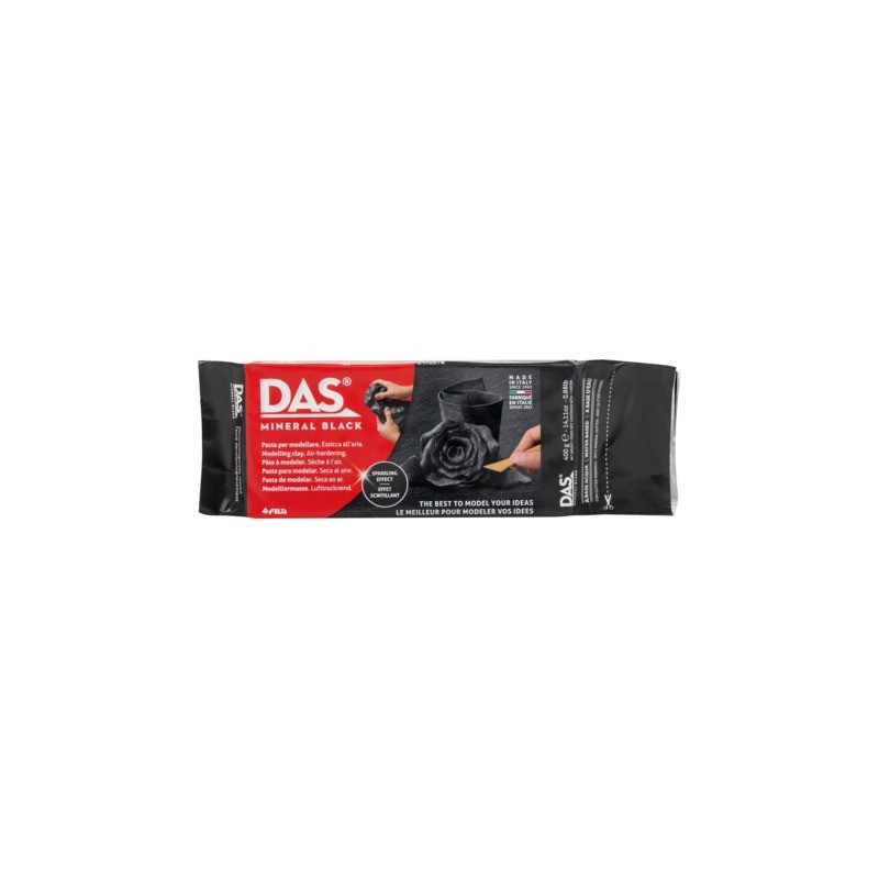 Pasta per modellare DAS in panetto da 400 g Mineral Black - F382400