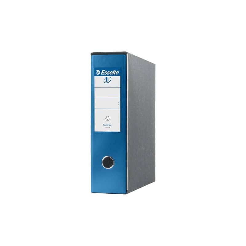 Registratori con custodia Esselte G53 Eurofile commerciale Dorso 8 cm cartone rivestito PP blu metallizz. - 390753960