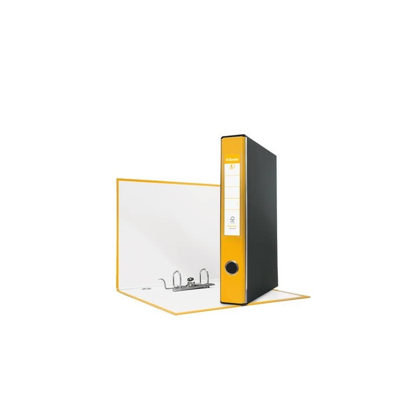 Registratore con custodia Esselte G54 Eurofile protocollo dorso 5 cm cartone rivestito in PP giallo - 390754090