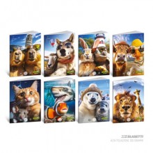 Maxi quaderno Blasetti Animal Selfie A4 - 100 g/m² - 24+1 ff - A - conf. 10 pezzi - 9397
