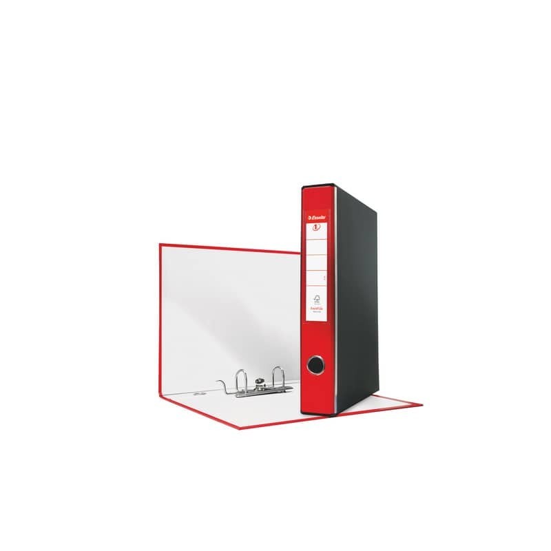 Registratore con custodia Esselte G54 Eurofile protocollo dorso 5 cm cartone rivestito in PP rosso - 390754160