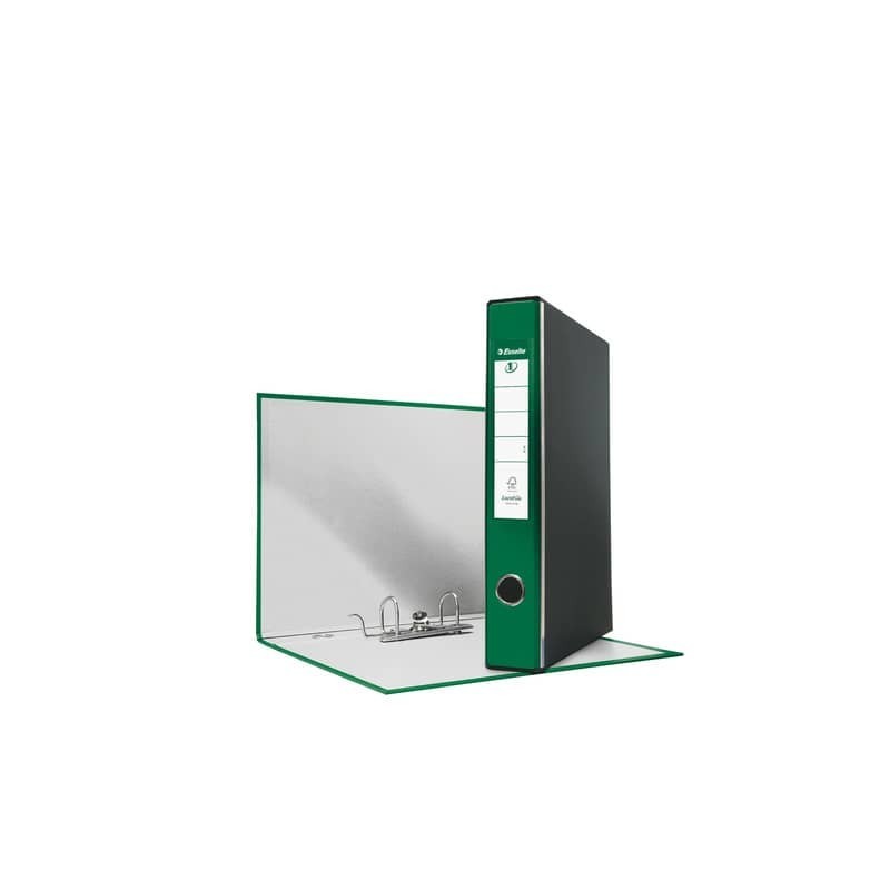 Registratore con custodia Esselte G54 Eurofile protocollo dorso 5 cm cartone rivestito in PP verde - 390754180