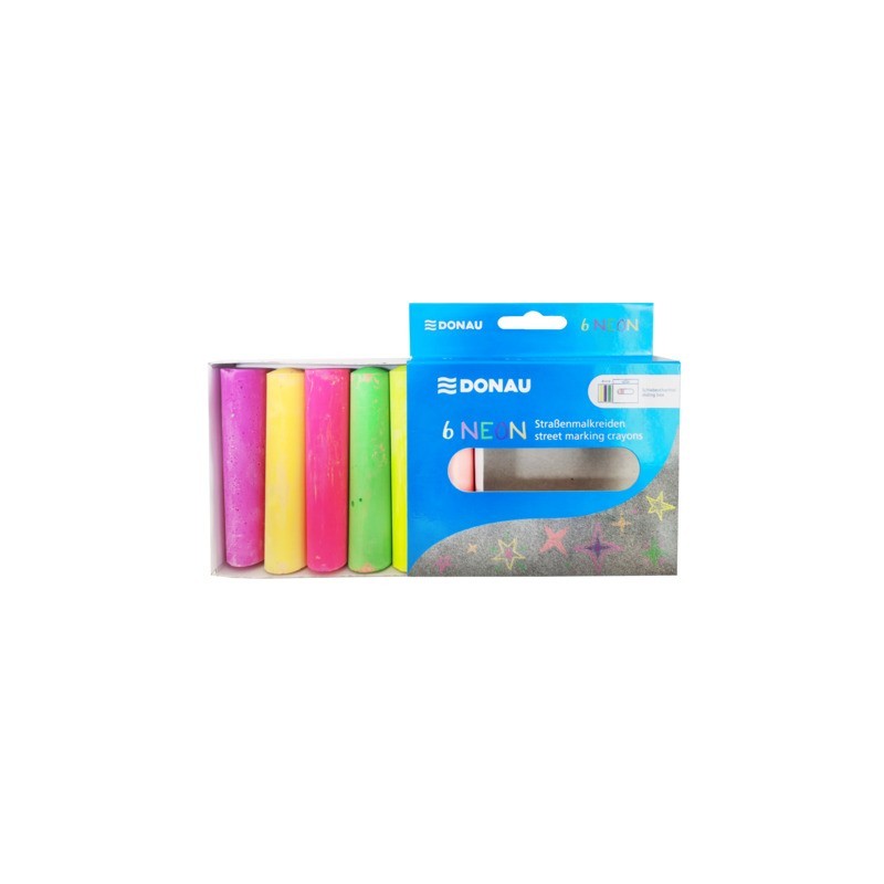 Gessetti Donau in conf. da 6 pezzi colori assortiti neon 330461