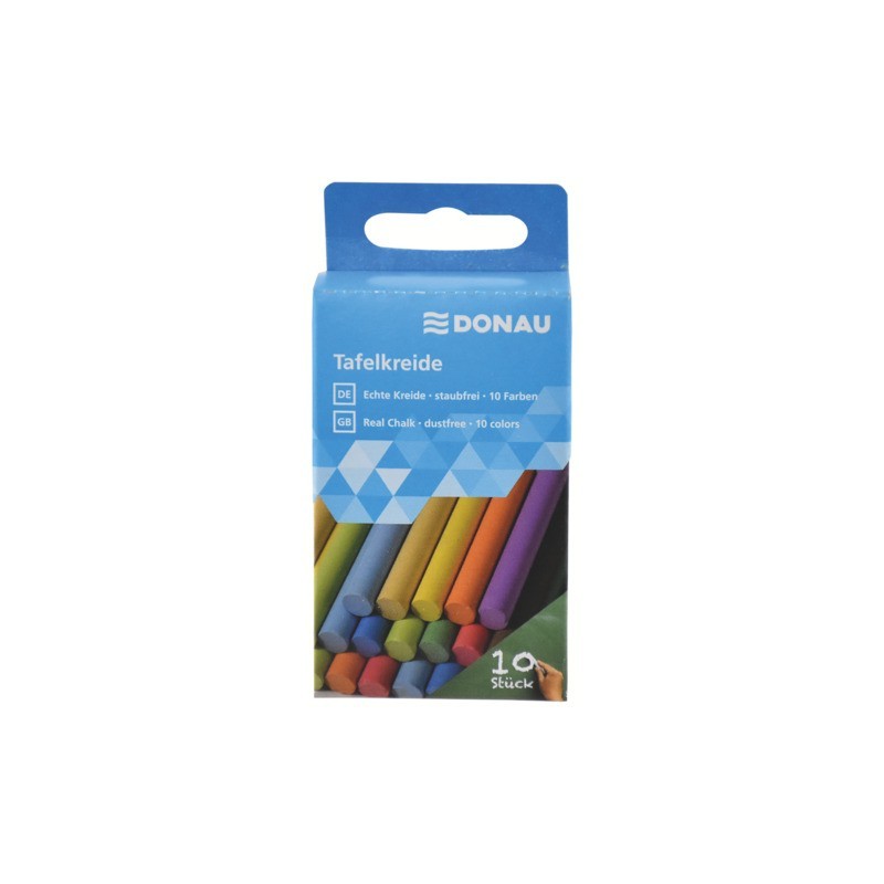 Gessetti per lavagna Donau conf. da 10 pezzi in colori assortiti 330283