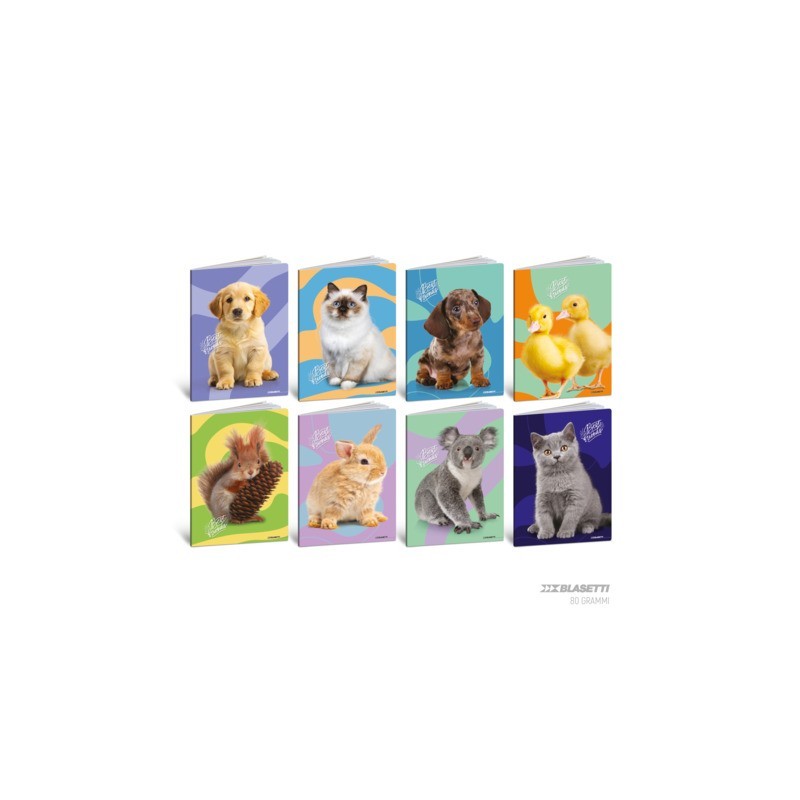 Maxi quaderno Blasetti Best Friends A4 - 80 g/m² - 20+1 ff - 4M - conf. 10 pezzi - 9217