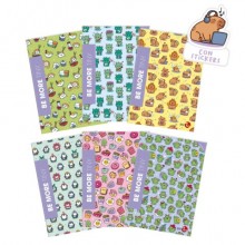Maxi quaderni Be More Tiny A4 - 100 g/m² - 18+1 ff - 5M - con stickers - conf. 10 pz assortiti - 0122556