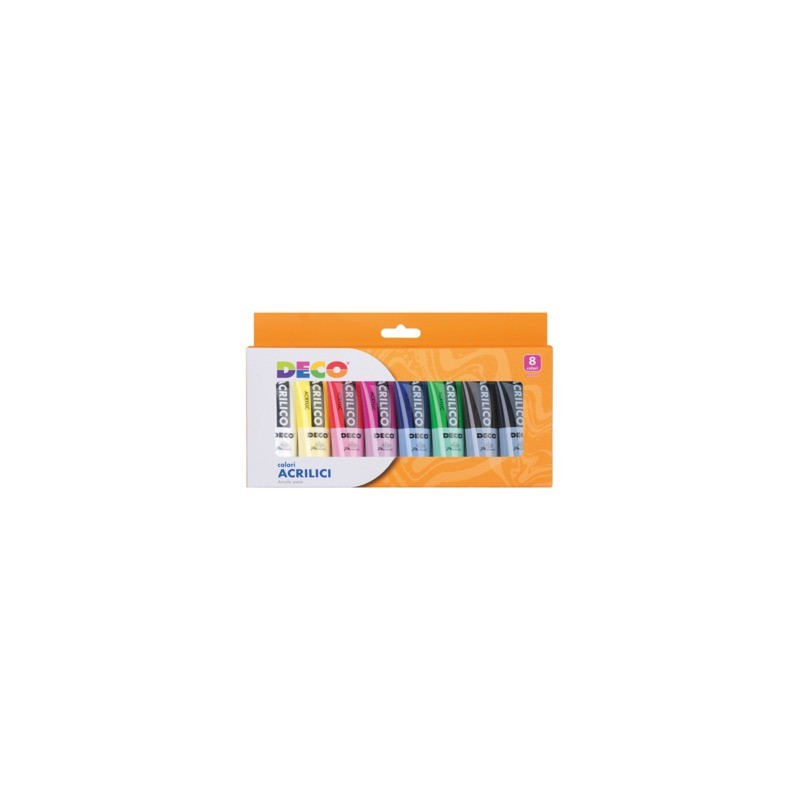 Colori acrilici Deco 21 ml conf. 8 pezzi in colori assortiti 13063/3