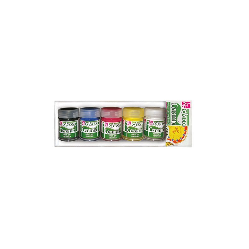 Colori per ceramica Deco 35 ml conf. 5 pezzi in colori assortiti 1634/5
