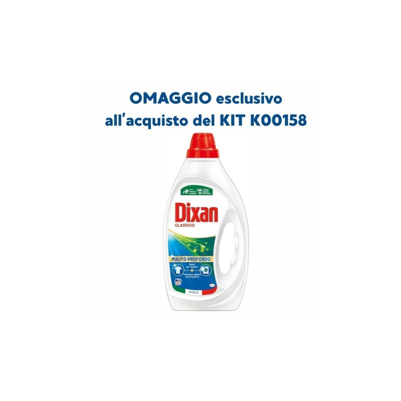 Detersivo liquido per bucato Dixan Classico 19 lavaggi conf. da 6 pezzi in OMAGGIO al KIT K00158 - 2966711