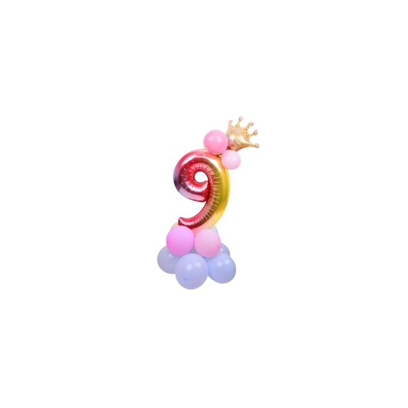 Set palloncini Party Go multicolor indicanti anni/eta' H.80 cm conf. 15 pz n° 9 - FB0957