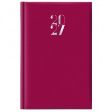 Agenda giornaliera 2027 s/d abbinati Nota Bene copertina gommata 11x16,5 cm rosso rubino - 27-205FT-C21