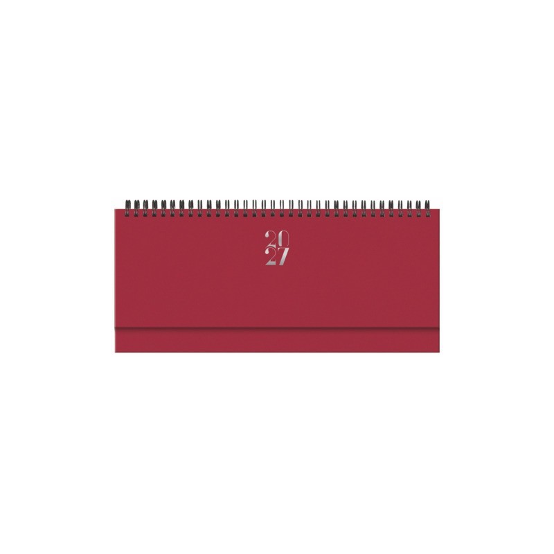 Planning settimanale spiralato 2027 Nota Bene Egadi copertina gommata 29,8x10,5 cm rosso rubino - 27-430FT-C21