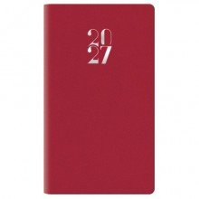 Agenda settimanale 2027 Nota Bene Egadi copertina gommata 8x14 cm rosso rubino - 27-125FT-C21