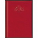 Agenda giornaliera prenotazioni ristoranti 2027 Nota Bene Madrid copertina imbottita rossa - 27-513OT-D10