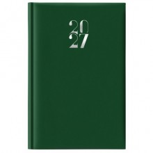 Agenda giornaliera 2027 s/d abbinati Nota Bene copertina gommata 11x16,5 cm verde scuro - 27-205FT-C12