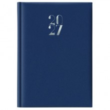 Agenda giornaliera 2027 Nota Bene Egadi quadretti s/d abbinati gommata 14,5x20,5 cm blu - 27-209FT-C10