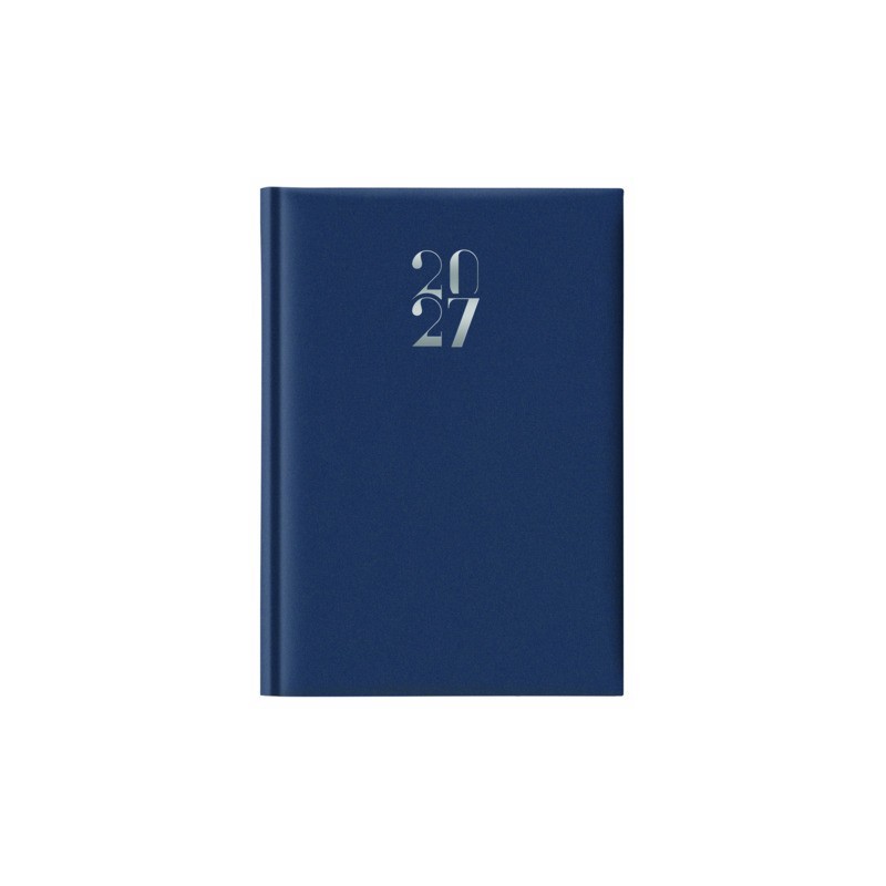 Agenda giornaliera 2027 Nota Bene Egadi quadretti s/d abbinati gommata 14,5x20,5 cm blu - 27-209FT-C10