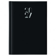 Agenda giornaliera 2027 Nota Bene Egadi quadretti s/d abbinati gommata 14,5x20,5 cm nero - 27-209FT-C01