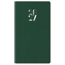 Agenda settimanale 2027 Nota Bene Egadi copertina gommata 8x14 cm verde scuro - 27-125FT-C12