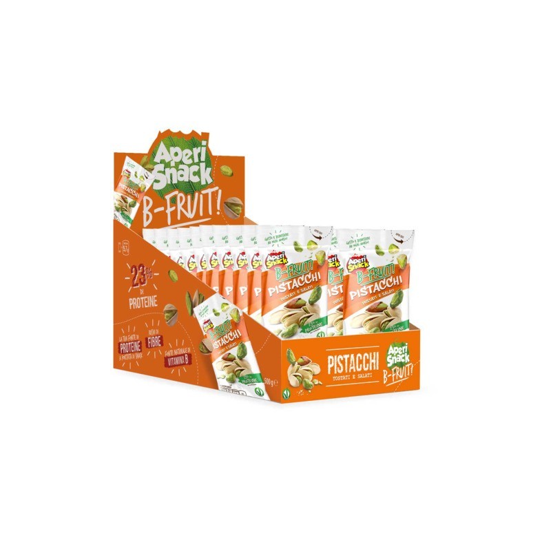 Pistacchi tostati e salati AperiSnack B-FRUIT monoporzione da 25 g - conf. 20 pz - 01-1776