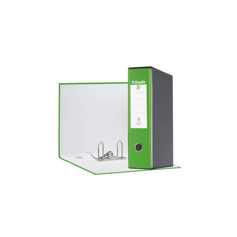 Registratore con custodia Esselte G55 Eurofile protocollo dorso 8 cm cartone rivestito in PP verde vivida - 390755940
