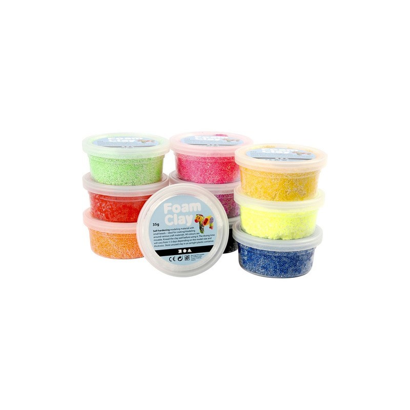 Pasta modellabile Foam Clay® in conf. da 10 x 35 g colori assortiti 78930